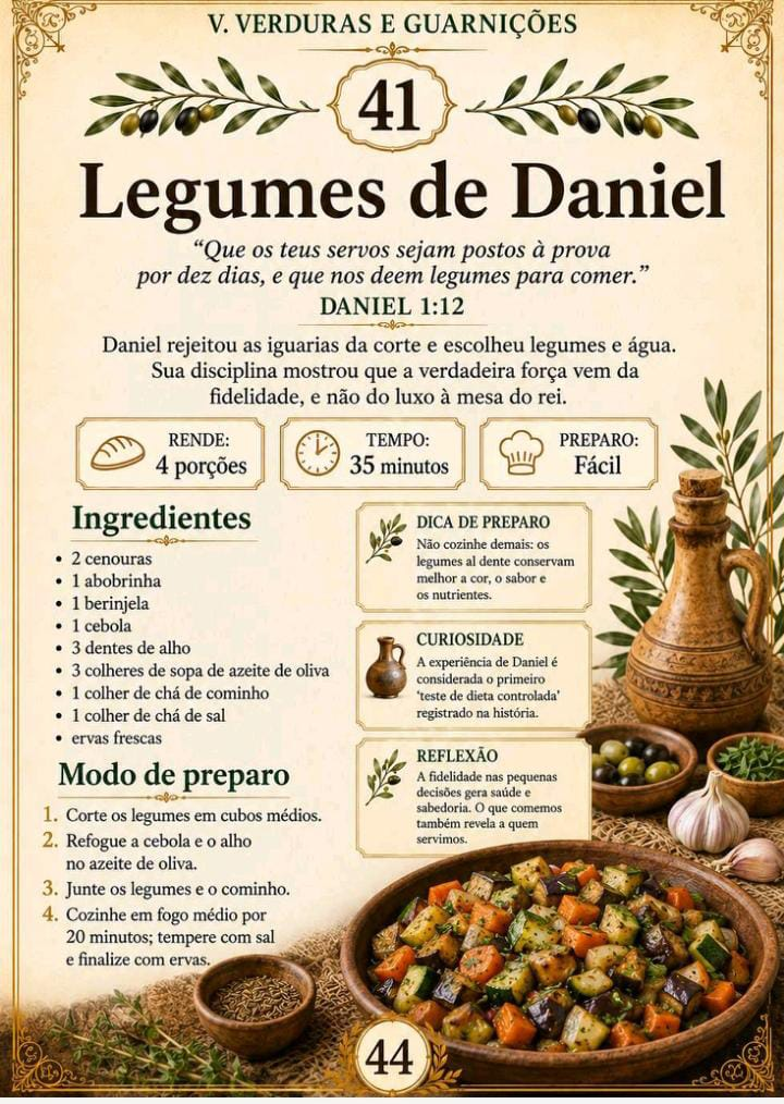 Página de exemplo 4 da coleção 100 Receitas Bíblicas
