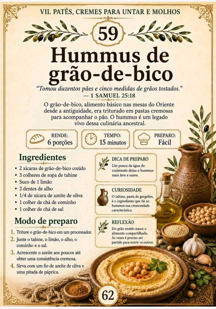 Página de exemplo 5 da coleção 100 Receitas Bíblicas