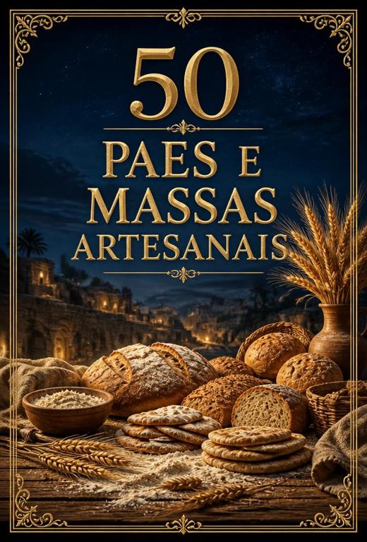 Capa do e-book 50 Pães e Massas Artesanais