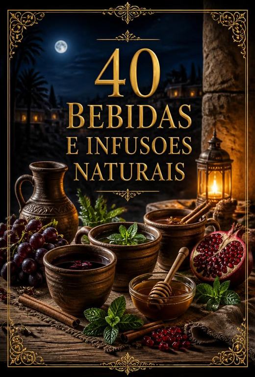 Capa do e-book 40 Bebidas, Sucos e Infusões Naturais