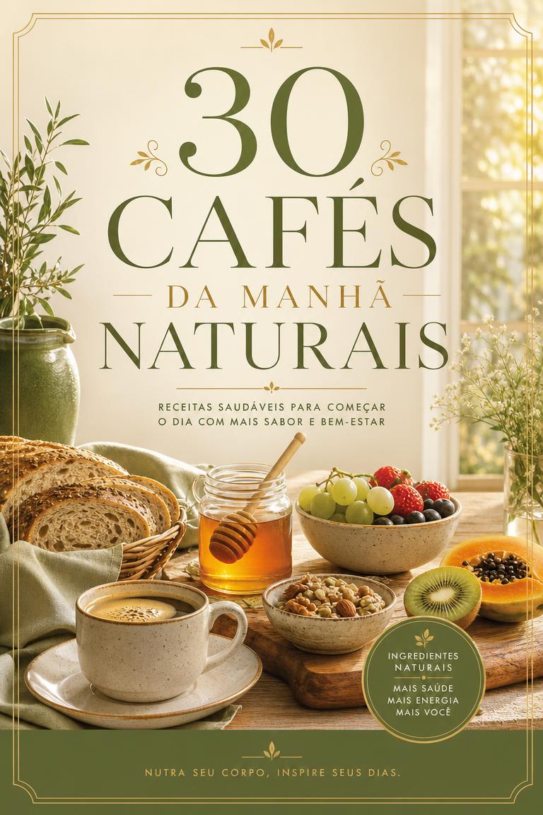 Capa do e-book 30 Cafés da Manhã Naturais